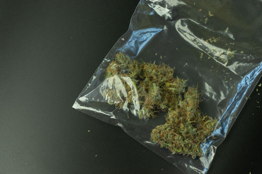 weed in zip bag